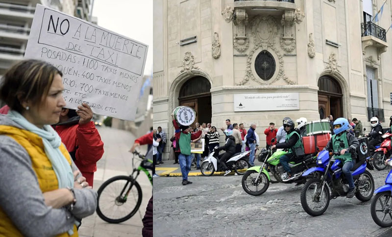 Cadetes de Rosario frenaron artículos que habilitaban taxis y remises a repartir