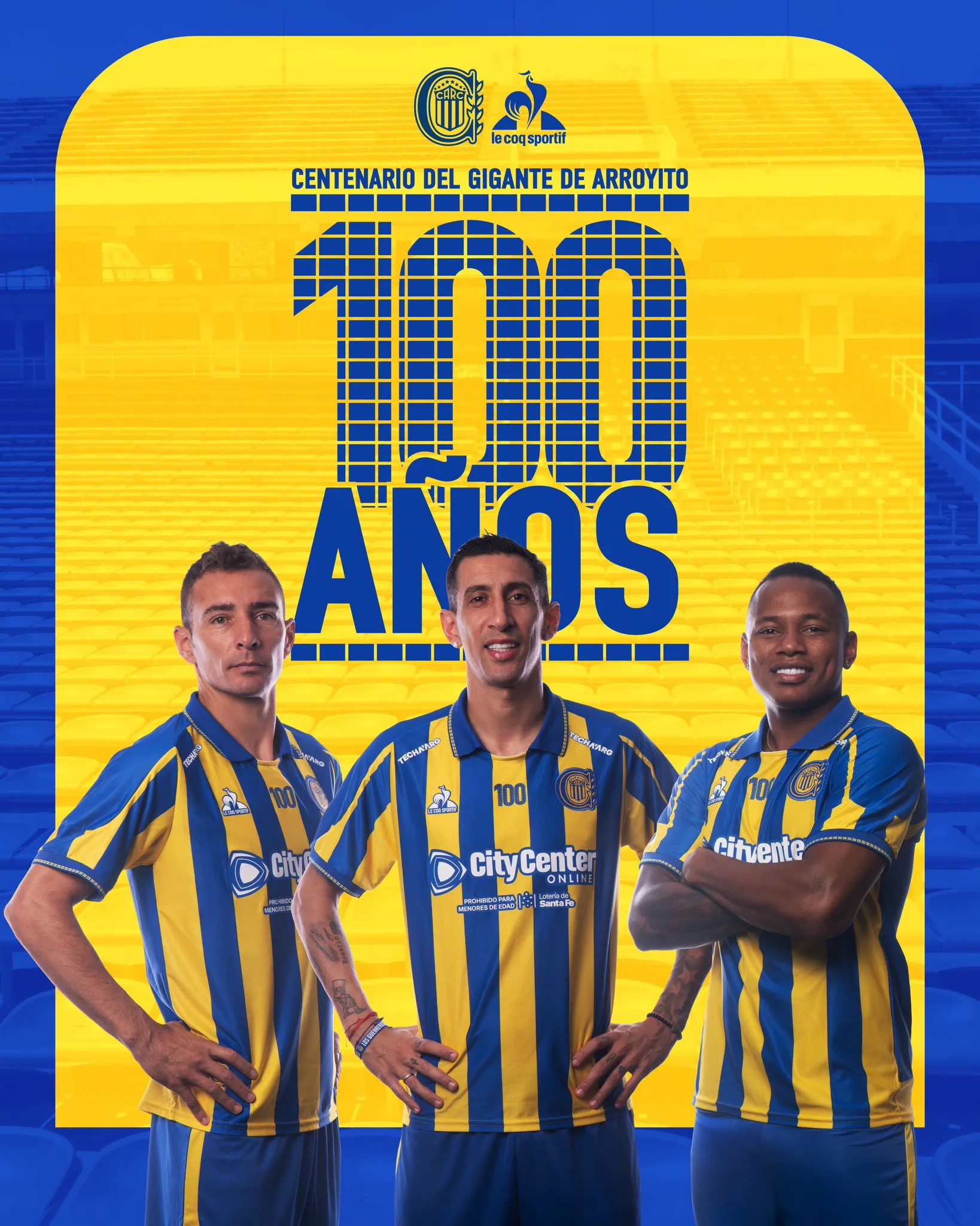 Central estrena nueva camiseta con homenaje al centenario del Gigante de Arroyito