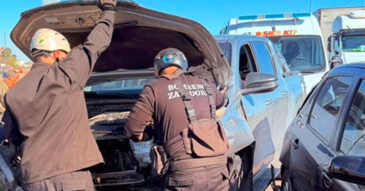 Choque en cadena en el ingreso a Rosario por la autopista a Buenos Aires: un herido