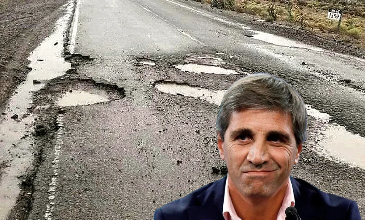 Caputo desvía fondos de rutas a la timba financiera: solo gastó el 26% en Santa Fe y el país