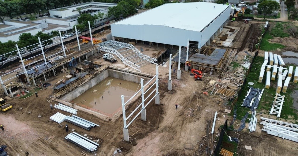 Centro Acuático de Rosario: ya está al 60% y será clave para los Suramericanos 2026