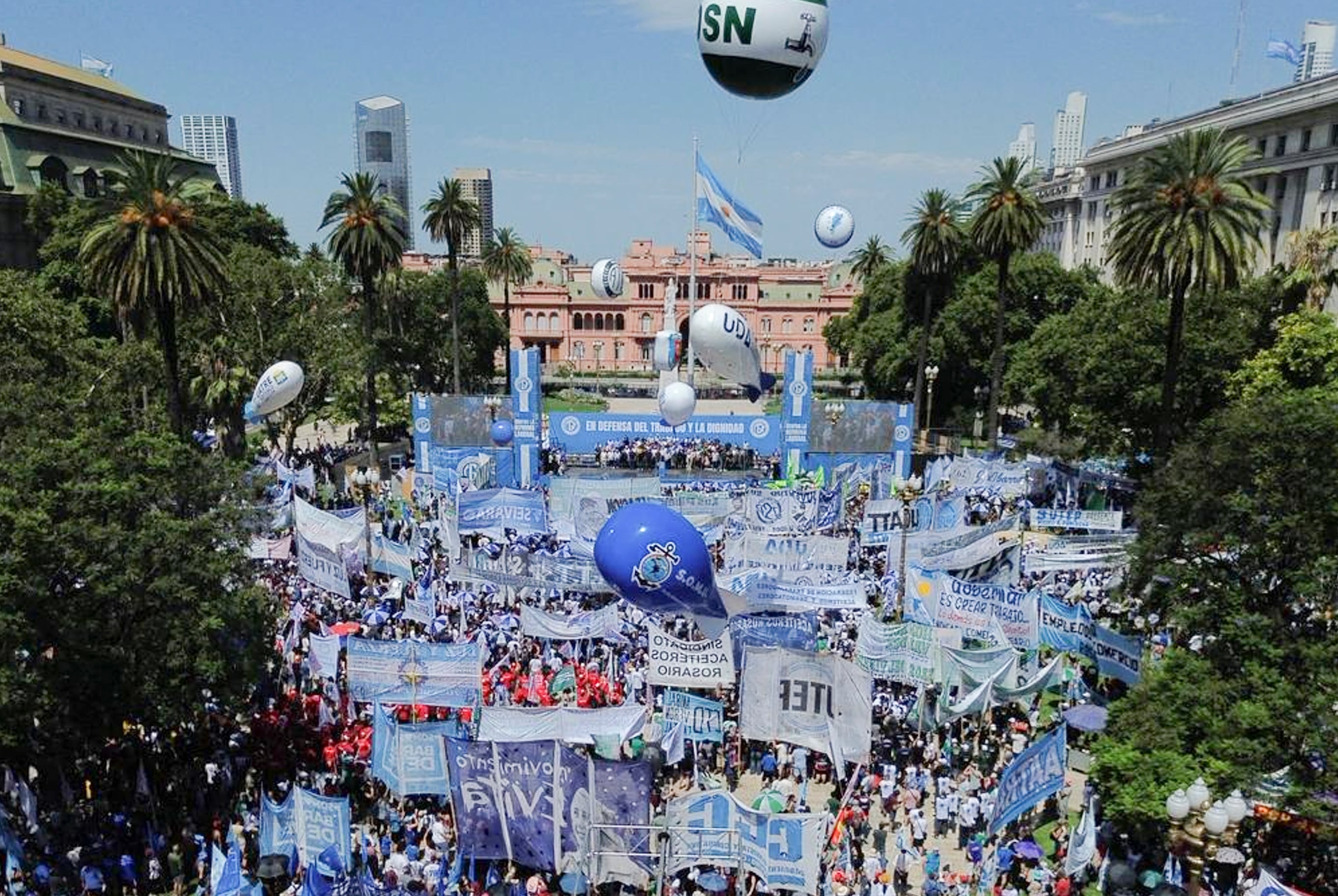CGT marcha a Plaza de Mayo: el reclamo sindical que paraliza Buenos Aires