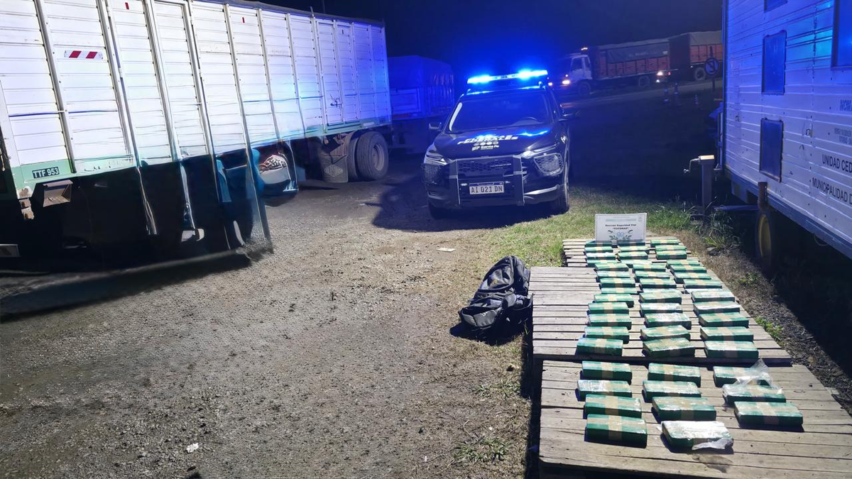 Gendarmería frenó un cargamento de 52 kilos de cocaína en Totoras, Santa Fe