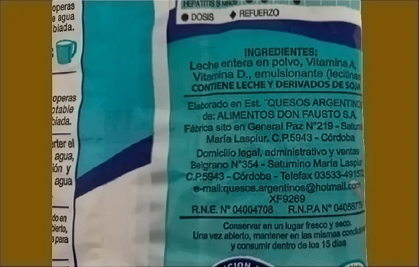 Leche en polvo falsificada: Santa Fe prohibió la venta de la marca Quelech