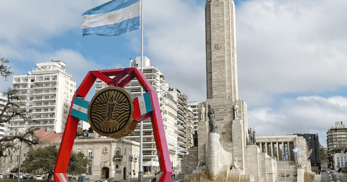 Rosario enciende el reloj de los Juegos Suramericanos 2026 frente al Monumento