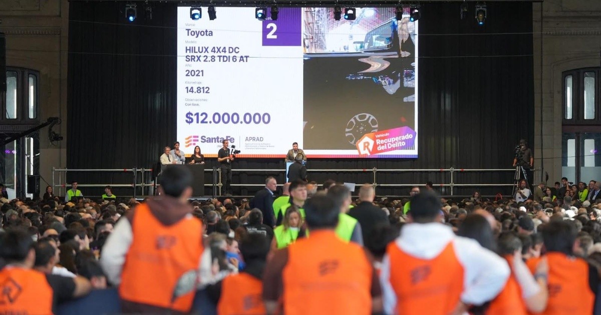 Santa Fe recaudó $1.645 millones en subasta de bienes incautados al delito