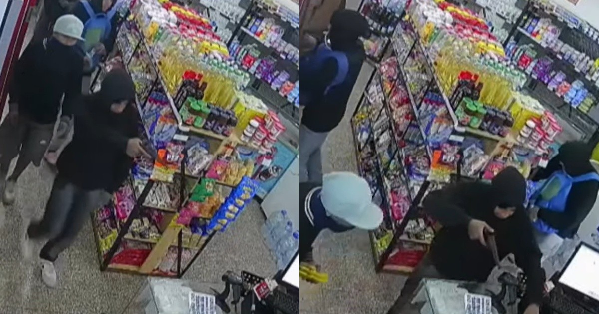 Robo piraña en minimarket de Rosario: cuatro adolescentes detenidos con un revólver